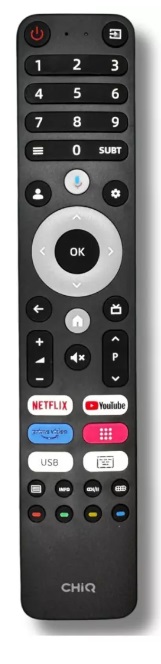 Telecomando Vocale Per TV PEAQ – Modelli PTV 50GU-5024C, 55GMU-5024C, 65GQU-5124C E Simili
